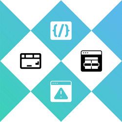 set keyboard browser with exclamation mark vector image