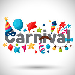 Carnival show and party greeting card vector