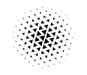 Triangle halftone texture pattern geometric vector