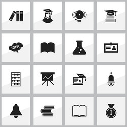 set of 16 editable science icons includes symbols vector image