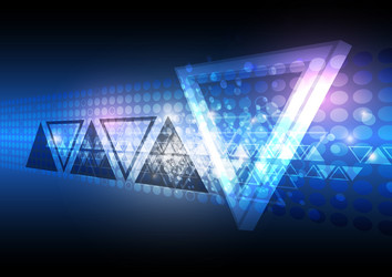 Dynamic Blue Triangle Tech Background vector image