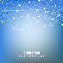 geometric abstract background with connected line vector image