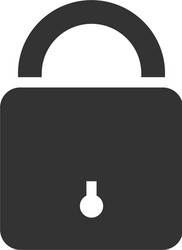 Lock icon flat vector