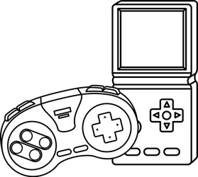 control game with video handle nineties style vector image