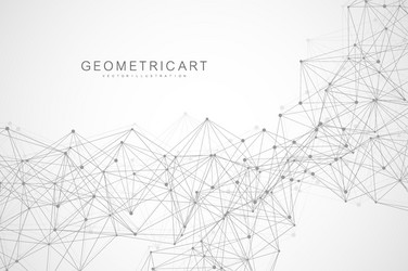 geometric abstract background with connected line vector image