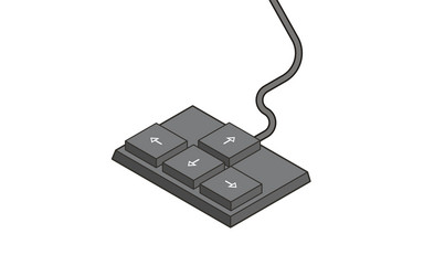 keyboard control keys with arrow vector image