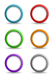 Set of colorful simple buttons vector