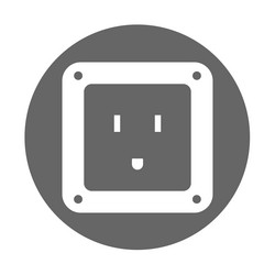 simple of socket plug icon isolated on background vector image