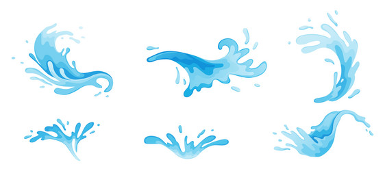 Water splash cartoon Royalty Free Vector Image