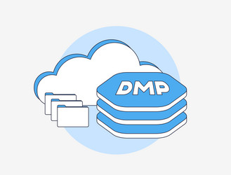 data management platform with cloud vector image