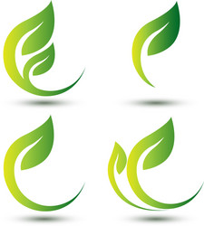 Abstract background with green leaf Royalty Free Vector
