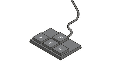 keyboard control keys awsd in isometric style vector image