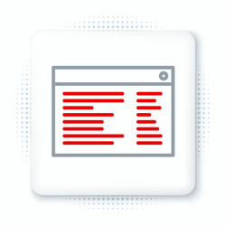 line software web developer programming code icon vector image