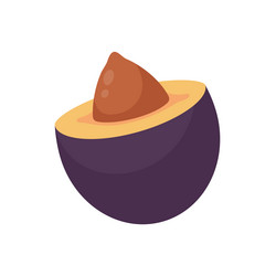 Purple prunes high fiber fruit help the digestive Vector Image