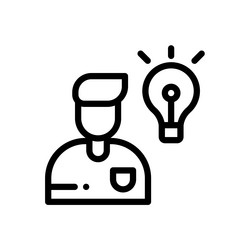 idea icon thin linear style design isolated vector image