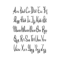 Hand-drawn simple thin lettering alphabet Vector Image