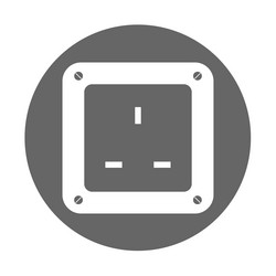 simple of socket plug icon isolated on background vector image
