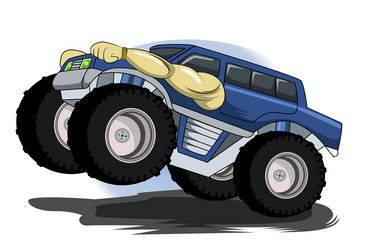 27 big truck monster vector