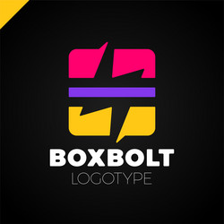 flash icon abstract design template in square vector image