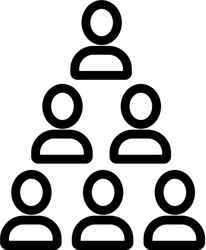 Human pyramid icon outline vector