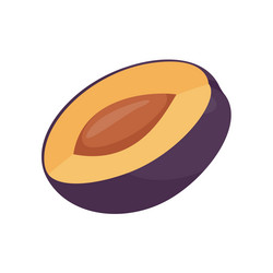 Purple prunes high fiber fruit help the digestive Vector Image