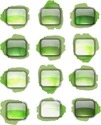 set of glossy button icons for your design vector image
