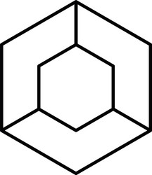 abstract hexagonal design element vector image