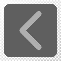 direction left rounded square button vector image