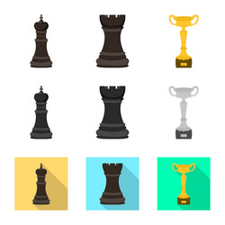 isolated object checkmate and thin icon vector image