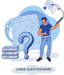 ladge question mark problem and solution concept vector image