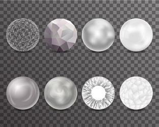 Polygonal Curl Balls - Abstract Set vector image