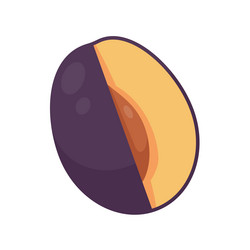 Purple prunes high fiber fruit help the digestive Vector Image