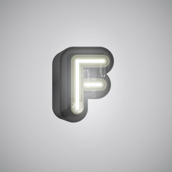 realistic neon character from a set with console vector image