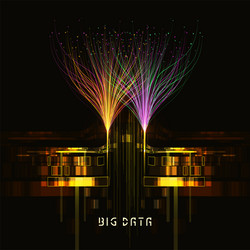 abstract data transmission visualization vector image