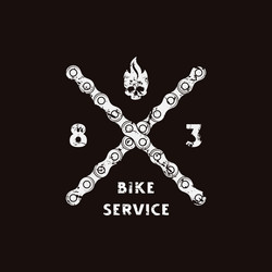 Bicycle Service Emblem Vector Image