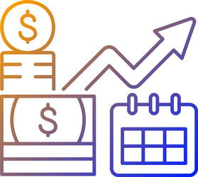 Investment blue gradient concept icon Royalty Free Vector