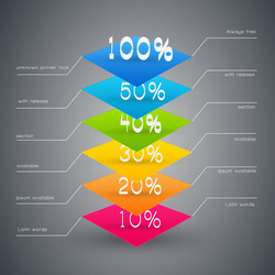 multicolored business diagram template vector