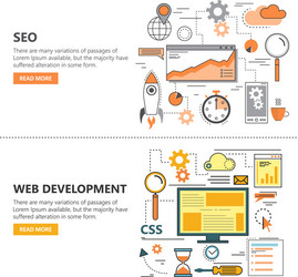 search engine optimization and web development vector