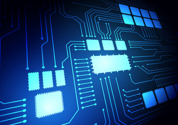 circuit technology background with hi-tech digital vector image