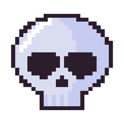 skull pixel art vector