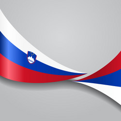 Slovenian Flag Waves Vector Image