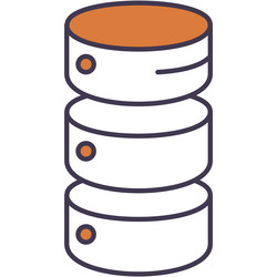 database icon data server base cylinder vector image
