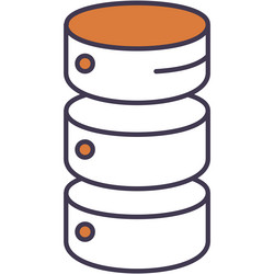 database icon data server base cylinder vector