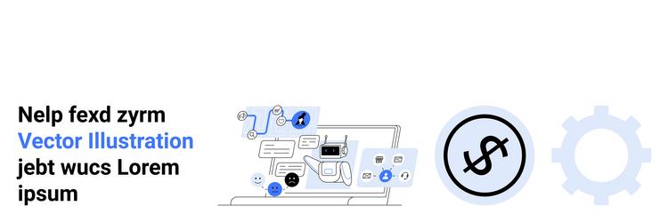 digital workflow with tech elements and currency vector image
