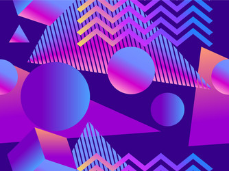 geometric seamless pattern with gradient shapes vector image