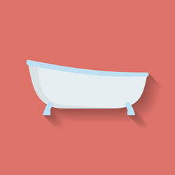 Icon of bath flat style vector