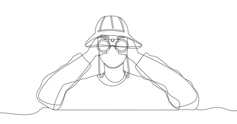 Spying observing and sneaking making observation Vector Image