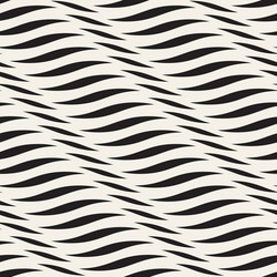 Abstract monochrome seamless pattern crossed vawes vector