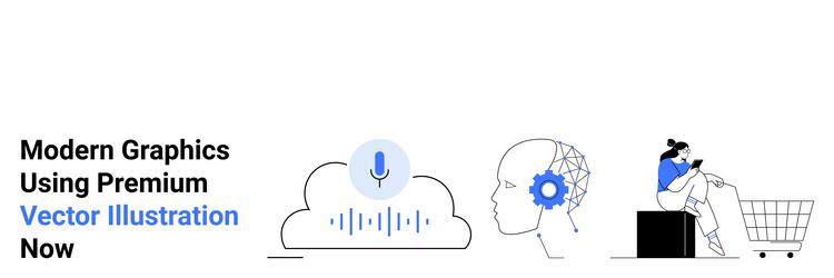 ai integration voice recognition and online vector image