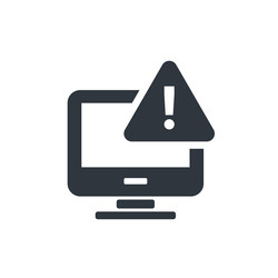 computer error message icon vector image